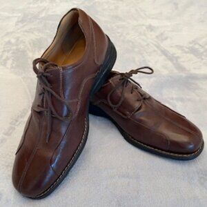 Johnston & Murphy Men's Shuler Bicycle Brown Leather Shoes 12 Medium